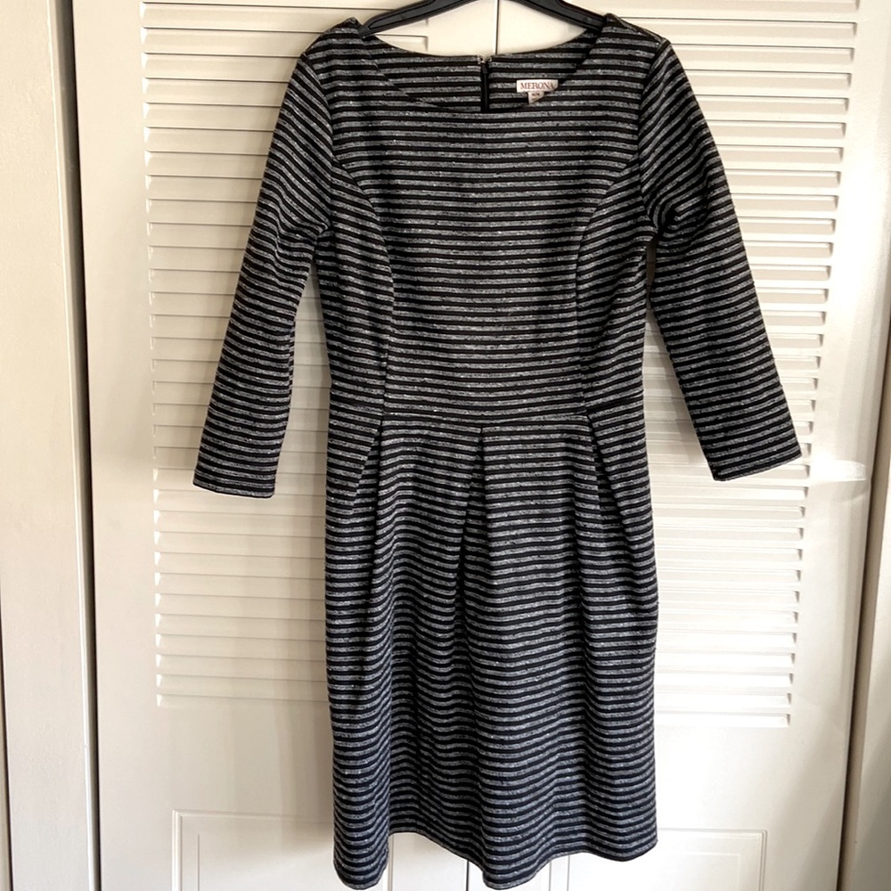 Black Dress with White Stripe